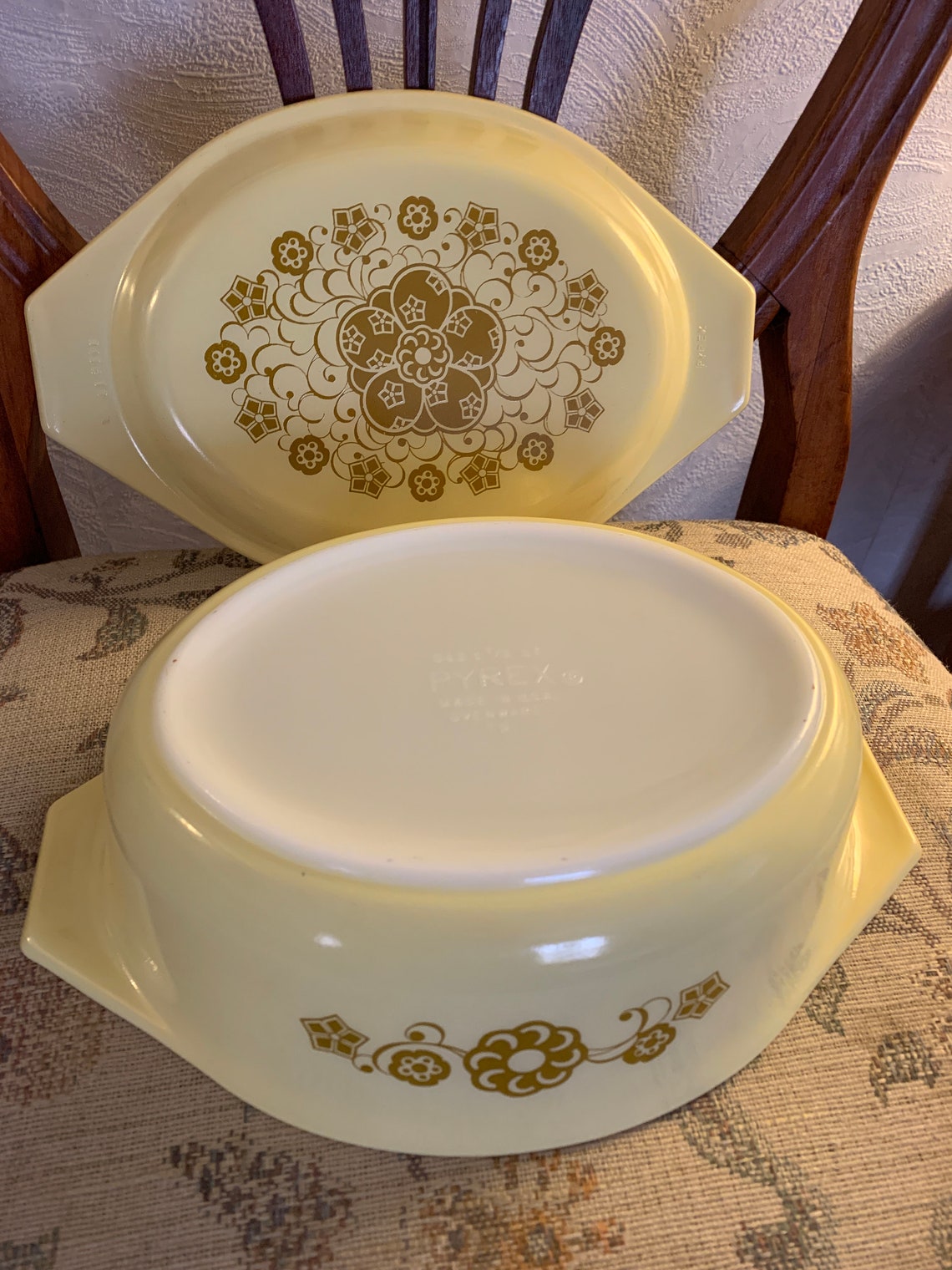 Vintage Pyrex Promotional Pattern Kim Chee Covered Casserole Etsy
