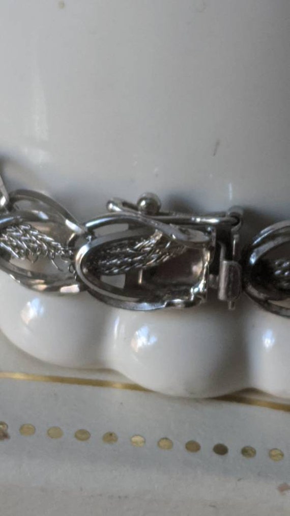 Sterling Silver Charm Bracelet Late Mid Century - image 3