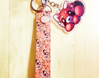 Kawaii Red Panda Keychain & Wrist Lanyard