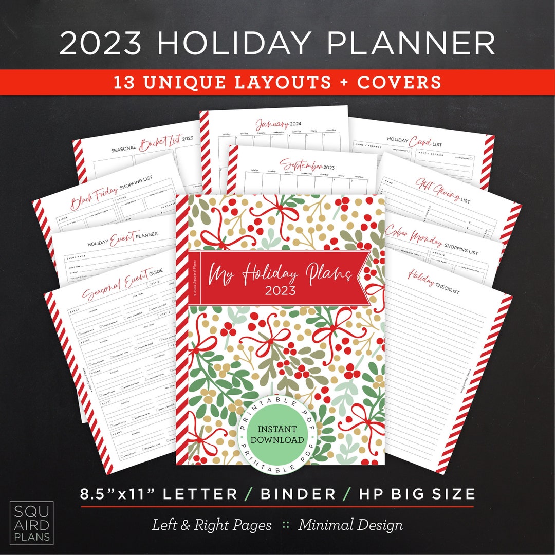 2023 Holiday Planner Organizer for Etsy