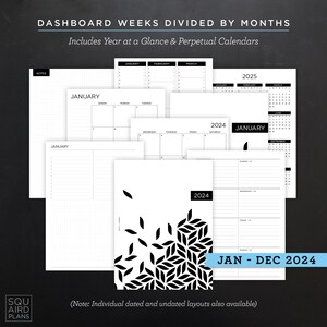 2024 Combined Planner Printable Dashboard Layout 7 X 9.25 HP Classic ...