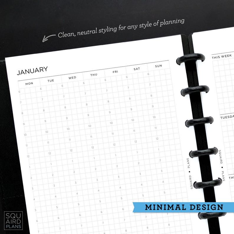 2026 Weekly Planner Printable • Hourly Dashboard Grid Layout • 5.5" X 8 ...