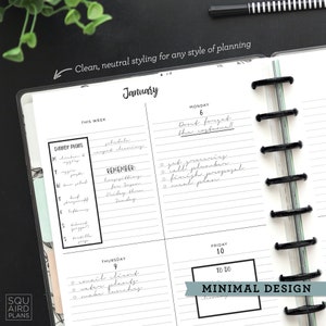 Undated Weekly Planner Printable • Quadrant Layout • 7" X 9.25" HP ...