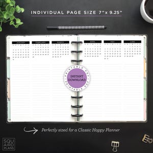 2027 Yearly Planner Printable • Future Log Layout • 7" X 9.25" HP ...