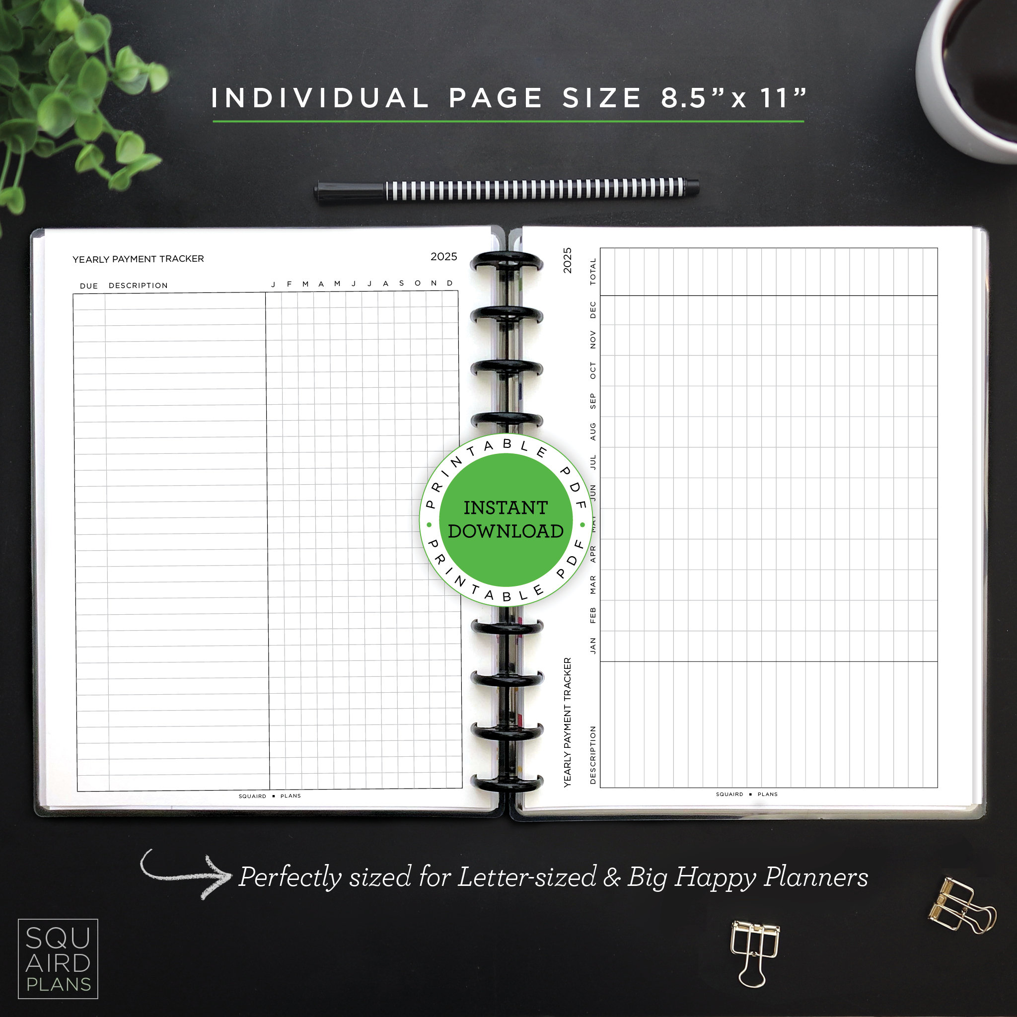 2025 Budget Planner Printable • Overview Layout for Yearly & Monthly ...