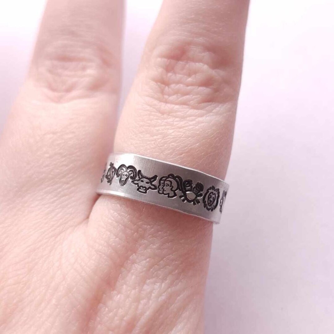 All Signs Horoscope Ring, Zodiac, Astrology, Non Tarnishing Aluminum ...