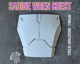 Sabine Wren Chest Armor, Ahsoka Season 1, 3D Printed Cosplay Prop