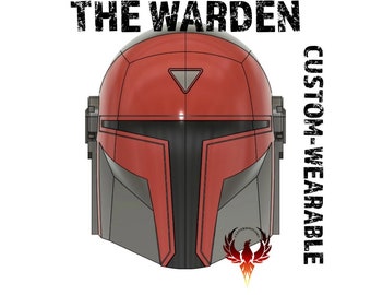 Custom AEA Warden Helmet, 1:1 Life Size Scale, Desk Top Helmet