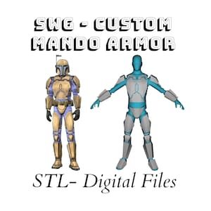 SW Galaxies Mandalorian Custom Armor Set, STL, Digital Model, Full Set for 3d print