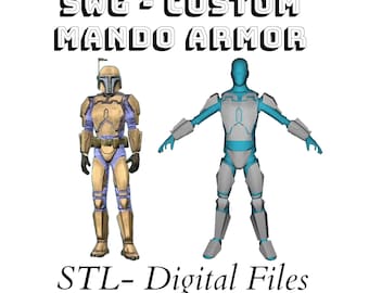 Conjunto de armadura personalizada mandaloriana de SW Galaxies, STL, modelo digital, conjunto completo para impresión 3D
