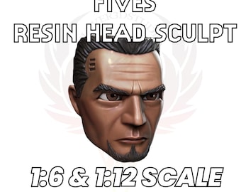 Escultura de cabeza animada Fives para figuras en miniatura a escala 1:6 y 1:12; resina, escultura de cabeza impresa en 3D; CT-5555, ARC-5555
