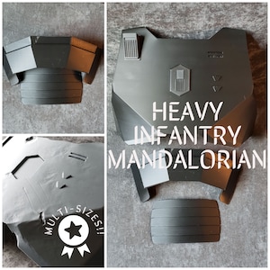 Armadura de pecho de Paz Vizsla, mandaloriano, Mandalore, infantería pesada