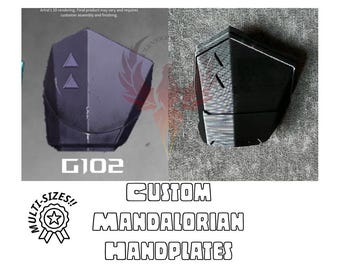 Placas de mano mandalorianas de diseño personalizado, par, tamaño personalizado, armadura de mano, postimperial, G102