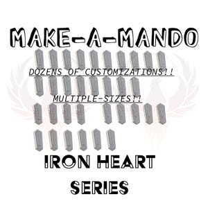 Custom Mandalorian Iron Heart Chest Inserts For Use with Make-A-Mando Complete Custom Chest Armor, Mandalorian Chest Armor, Chamanleon_FX