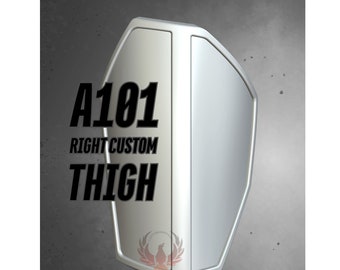 Mandalorian Armor Thigh Plate, Custom Size, Ships from USA; A101R