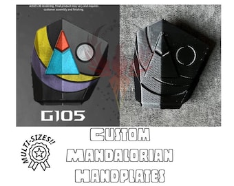 Placas de mano mandalorianas de diseño personalizado, par, tamaño personalizado, armadura de mano, postimperial, G105