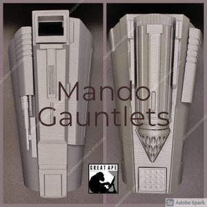 Mandalorian Gauntlets, Bracer, Vambrace, GreatApeStudio