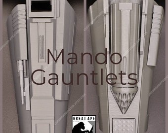 Guanteletes mandalorianos, brazales, brazales, GreatApeStudio