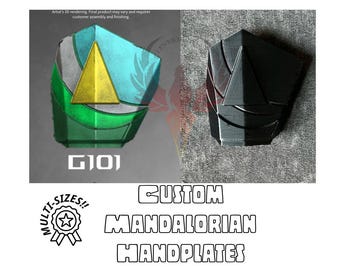 Placas de mano mandalorianas de diseño personalizado, par, tamaño personalizado, armadura de mano, postimperial, G101