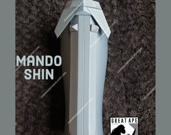 Espinillera mandaloriana, armadura Beskar portátil, cosplay impreso en 3D