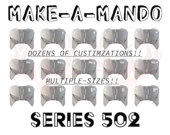 Armadura de pecho personalizada completa Make-A-Mando, serie 502, solo placa superior del pecho, opción de recorte para pantalla LED, armadura de pecho mandaloriana