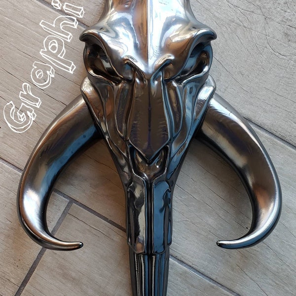 Mandalorian Mythosaur Skull. Wall mountable present gift. Made in USA. Gift Present