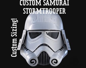 Casco de soldado de asalto samurái personalizado, casco de cosplay impreso en 3D personalizado, armadura de soldado de asalto de tamaño personalizado, The Mandalorian