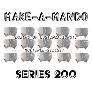 Armadura de pecho personalizada completa Make-A-Mando Serie 200, solo placa de pecho superior, opción de recorte de pantalla LED, armadura de pecho mandaloriana