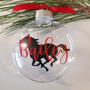 Horse Ornament Personalized Horse Gift Horse Name Ornament