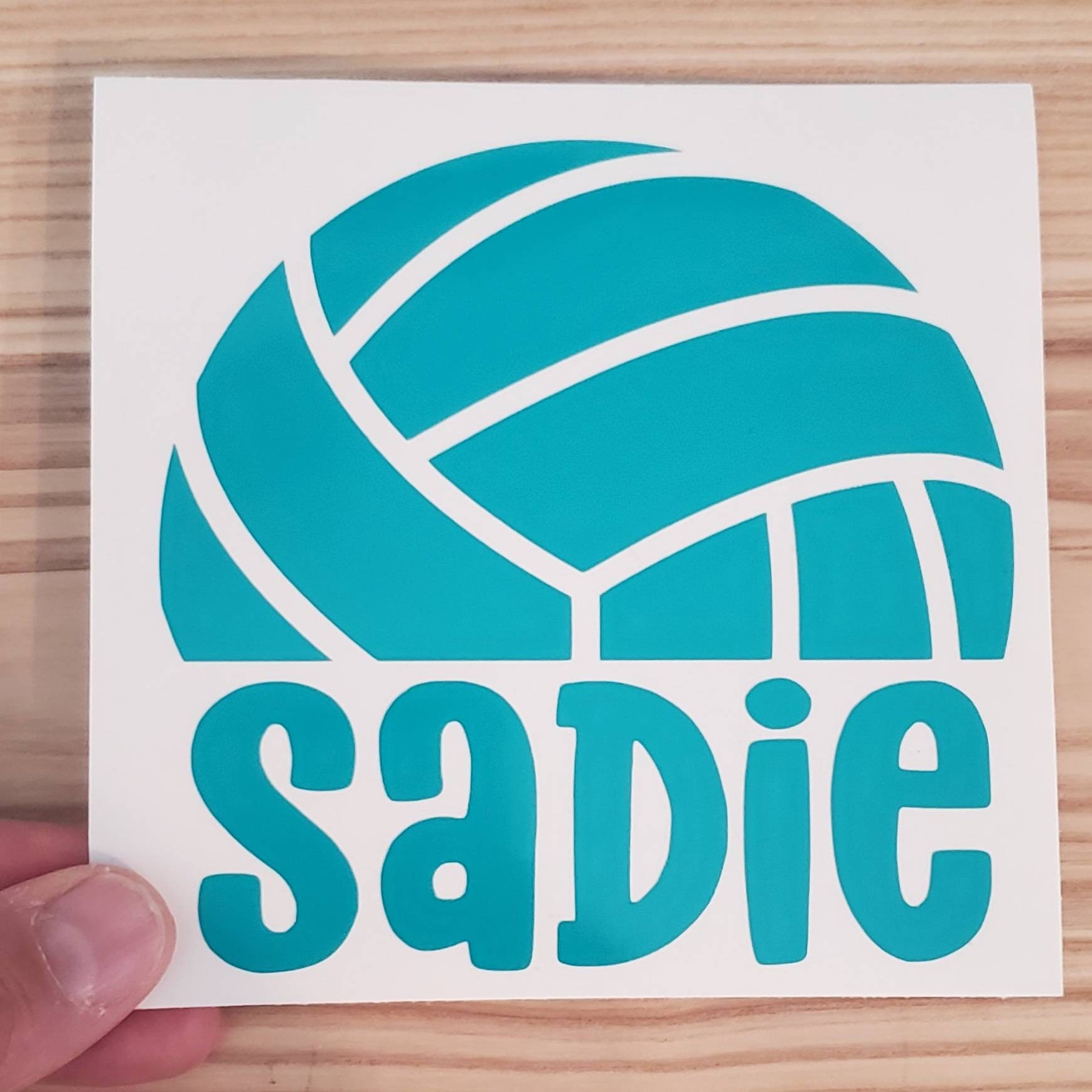 Personalized Volleyball Decal Volleyball Car Decal Etsy