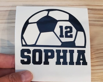 Soccer Decal | Personalized Soccer Decal | Water bottle decal | Hydroflask Sticker | Car Window Decal