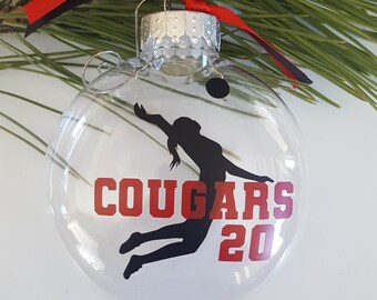 Personalized Volleyball Ornament | Shatterproof Acrylic Team Gift