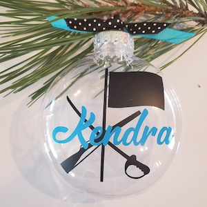 Color Guard Ornament | Personalized Color Guard Ornament | Flag Rifle Saber |  Marching Band |  Drill Team | Flag Line