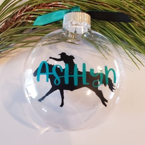 Barrel Racing Horse Ornament Personalized Rodeo Ornament