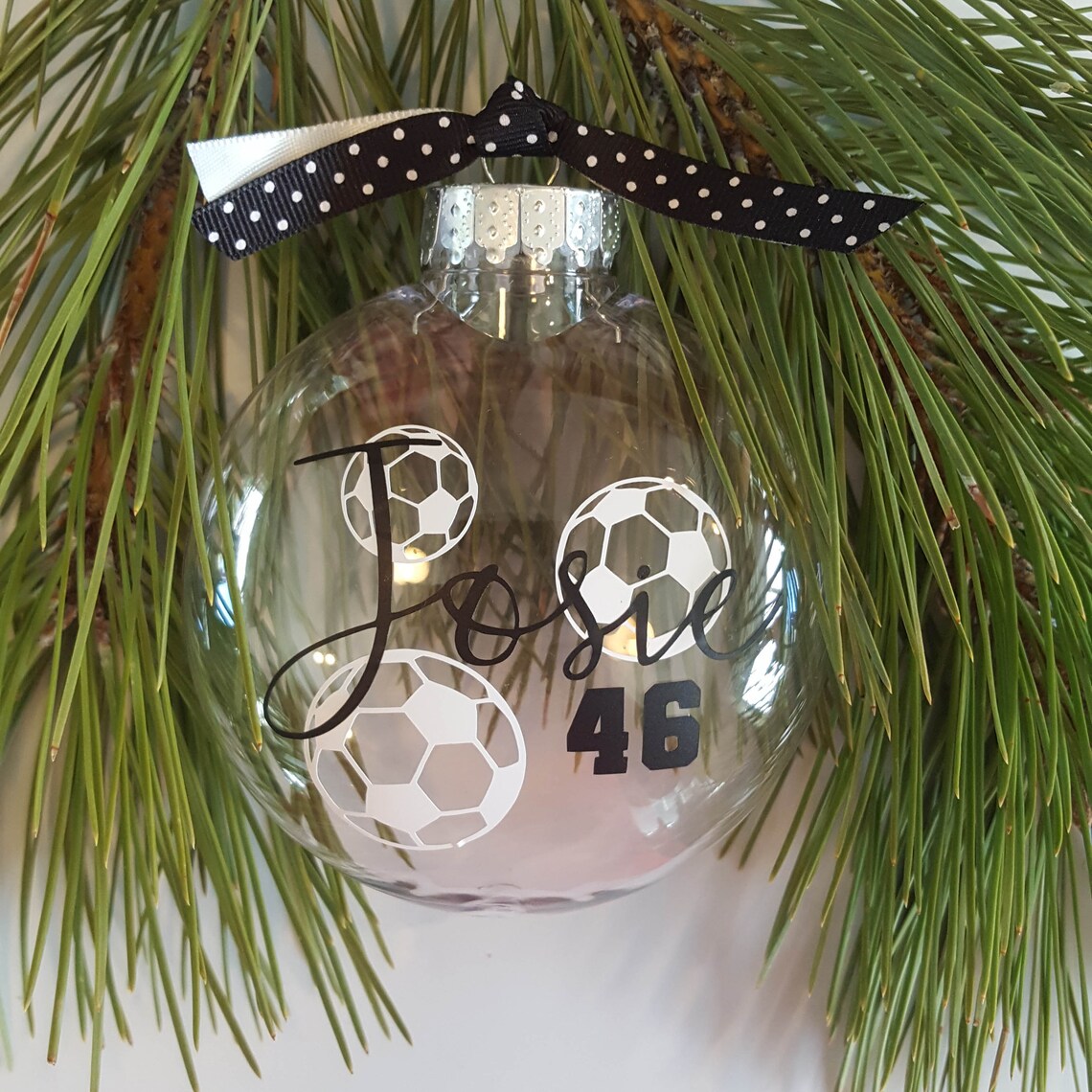 Personalized Soccer Ball Ornament Etsy