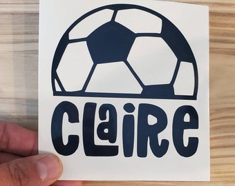 Personalized Soccer Decal | Water bottle Decal | Chromebook Decal | Car Window Decal