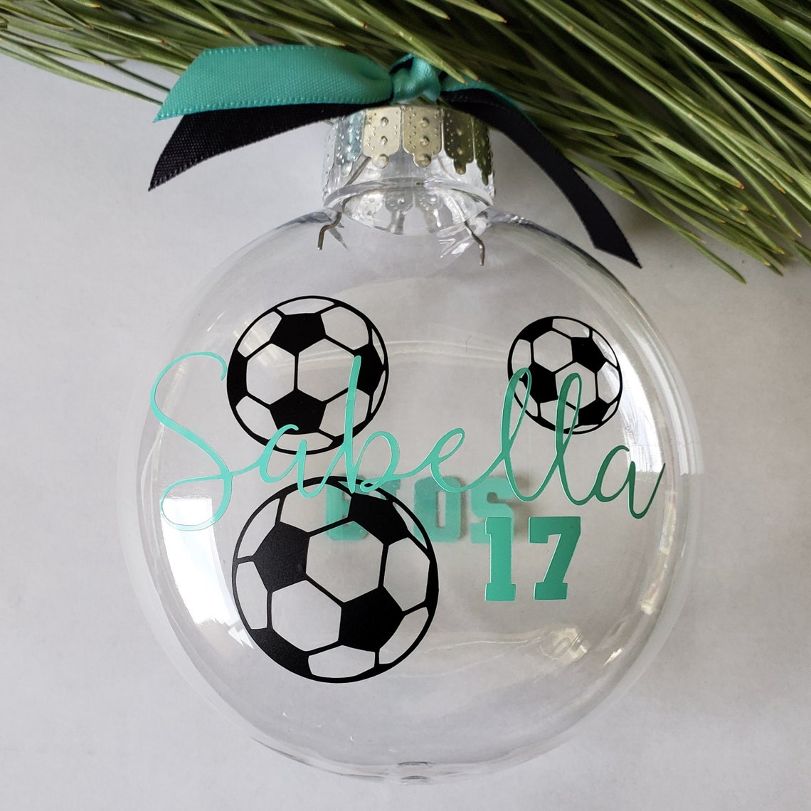 Personalized Soccer Ball Ornament Etsy