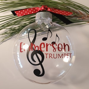 Personalized Music Ornament: Band, Choir, Orchestra Gift