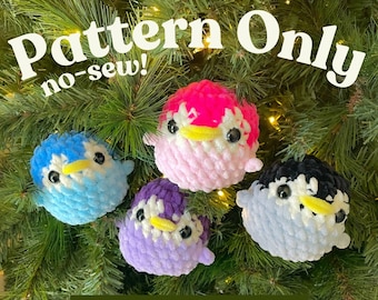 NO-SEW Amigurumi Baby Penguin Crochet Pattern, Original Pattern By RayCreates