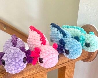 Crochet Baby Axolotl, Crochet Axolotl, Baby Axolotl, Crochet Sea Creature, Strawberry Axolotl, Pink Crochet Baby Axolotl, Pink Sea Creature