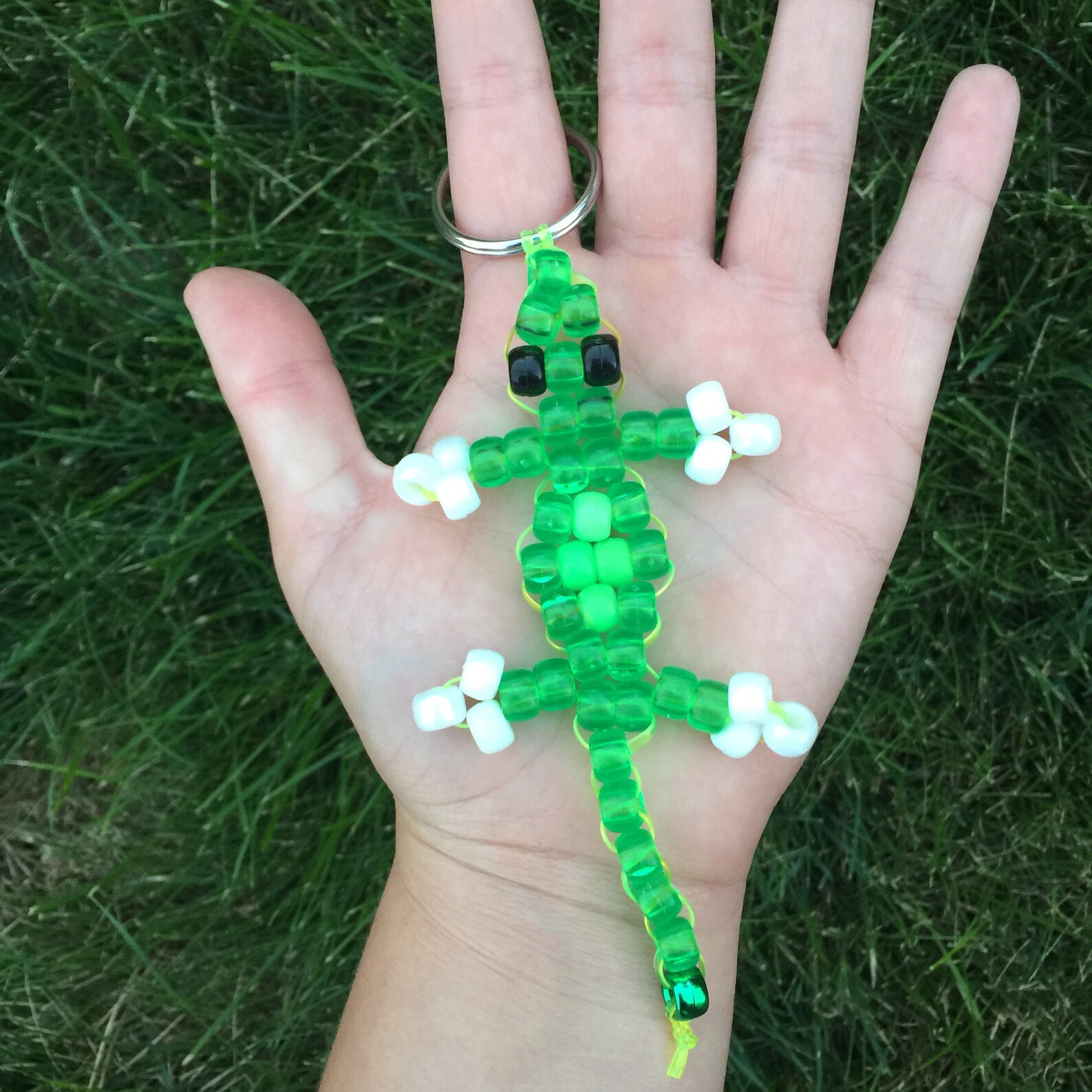 Handcrafted Beaded Gecko Keychain/Charm/Figure Etsy