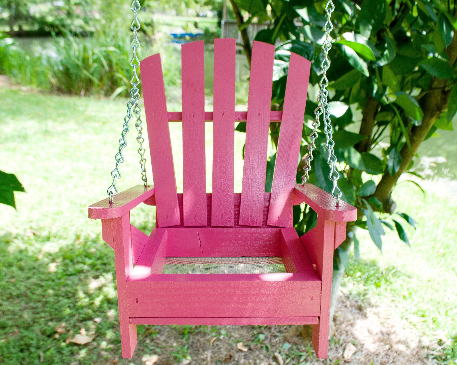 Adirondack Chair Bird Feeder Hanging Bird Feeder Cypress Etsy