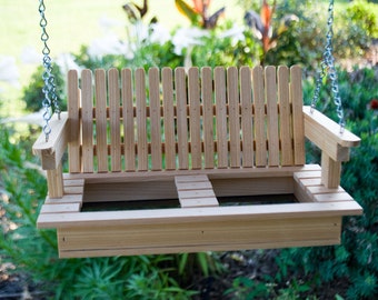 Bird feeder, Cypress Porch Swing, Hanging Hardware included, Father&#39;s Day Gift, Housewarming Gift, Teacher Gift, Grandparents Gift, Unique