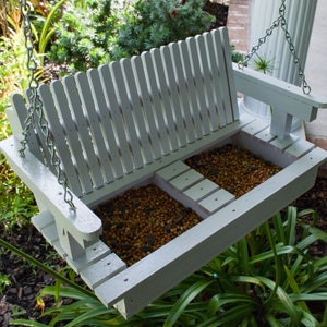 Bird Feeder, Porch Swing, Hanging Hardware included, Father&#39;s Day Gift, Thank You Gift, Wife Gift, Teacher Gift, Grandparents Gift, White