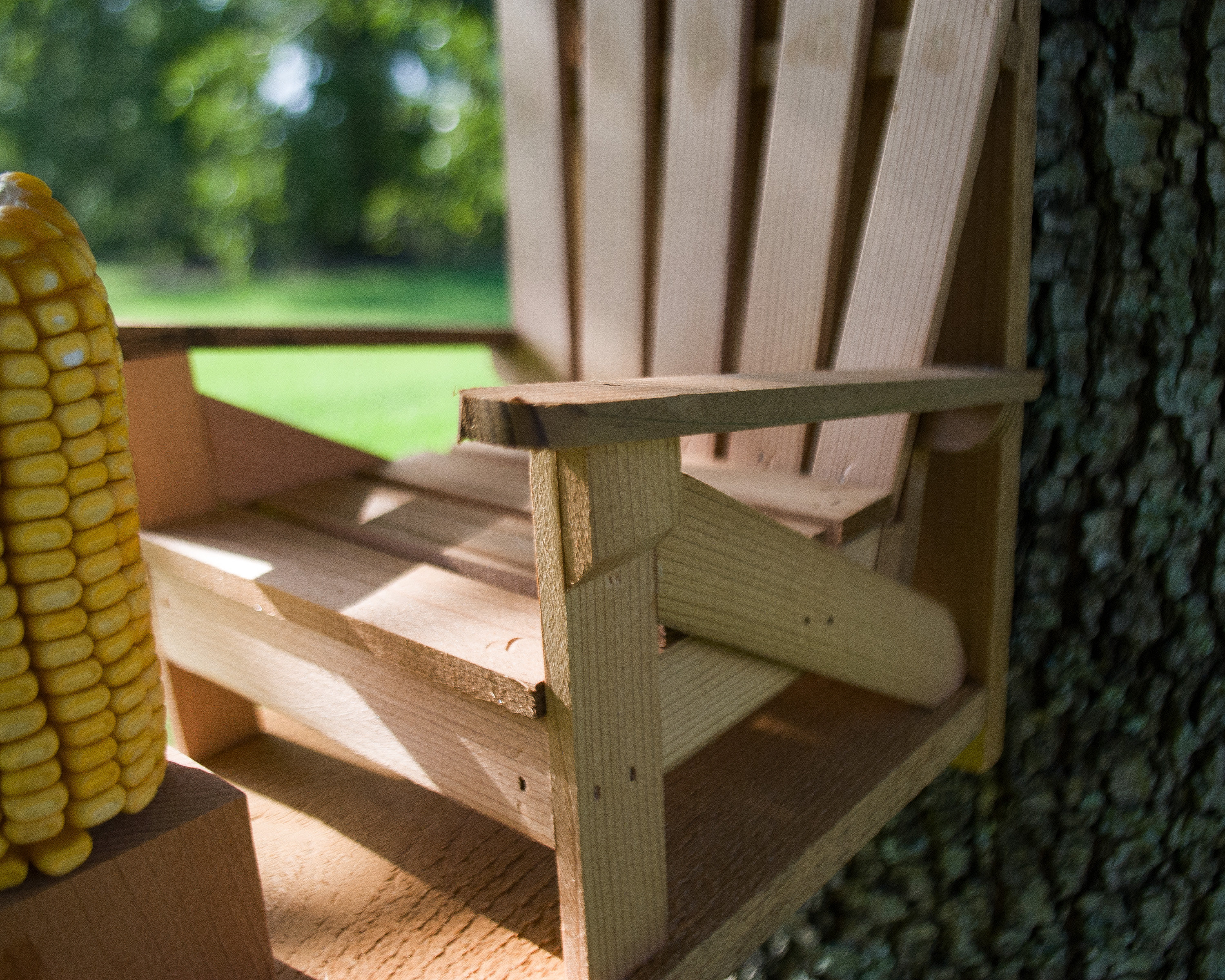 Squirrel Feeder Adirondack Chair Cedar/cypress Wood Etsy