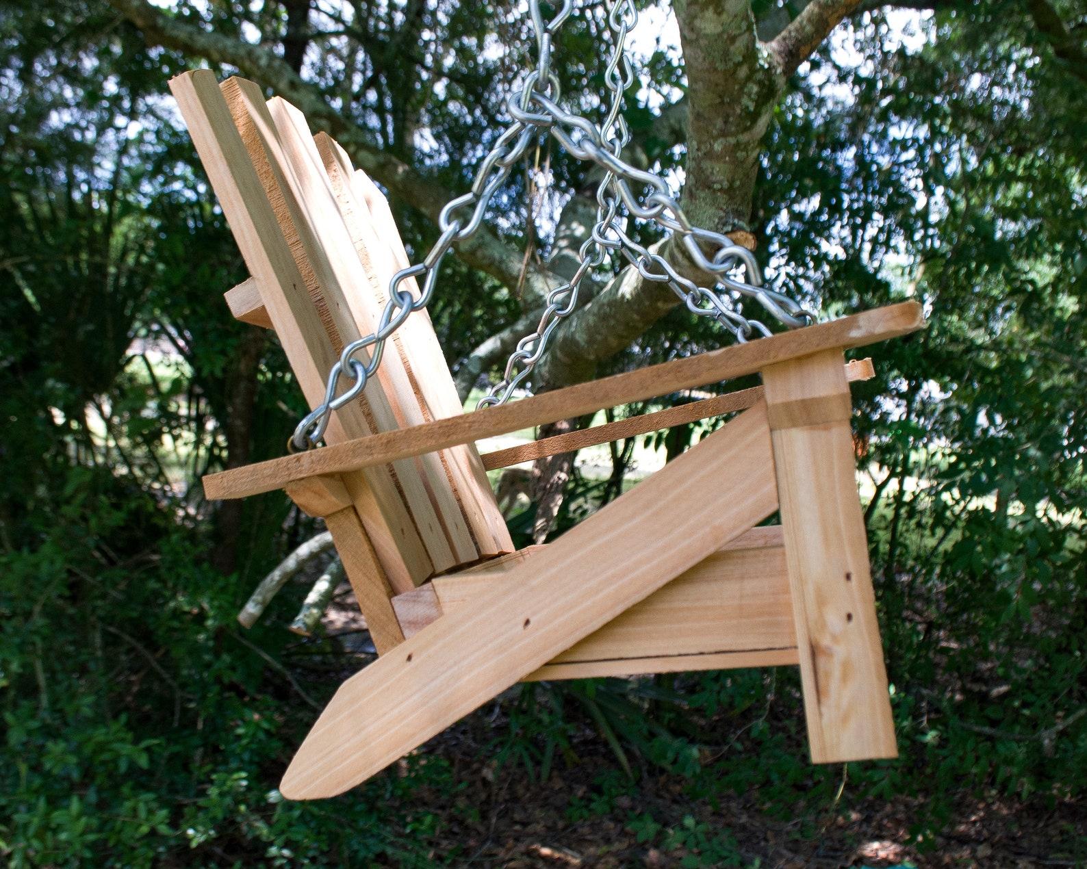 Bird Feeder Adirondack Chair Cypress Wood Garden Decor Etsy