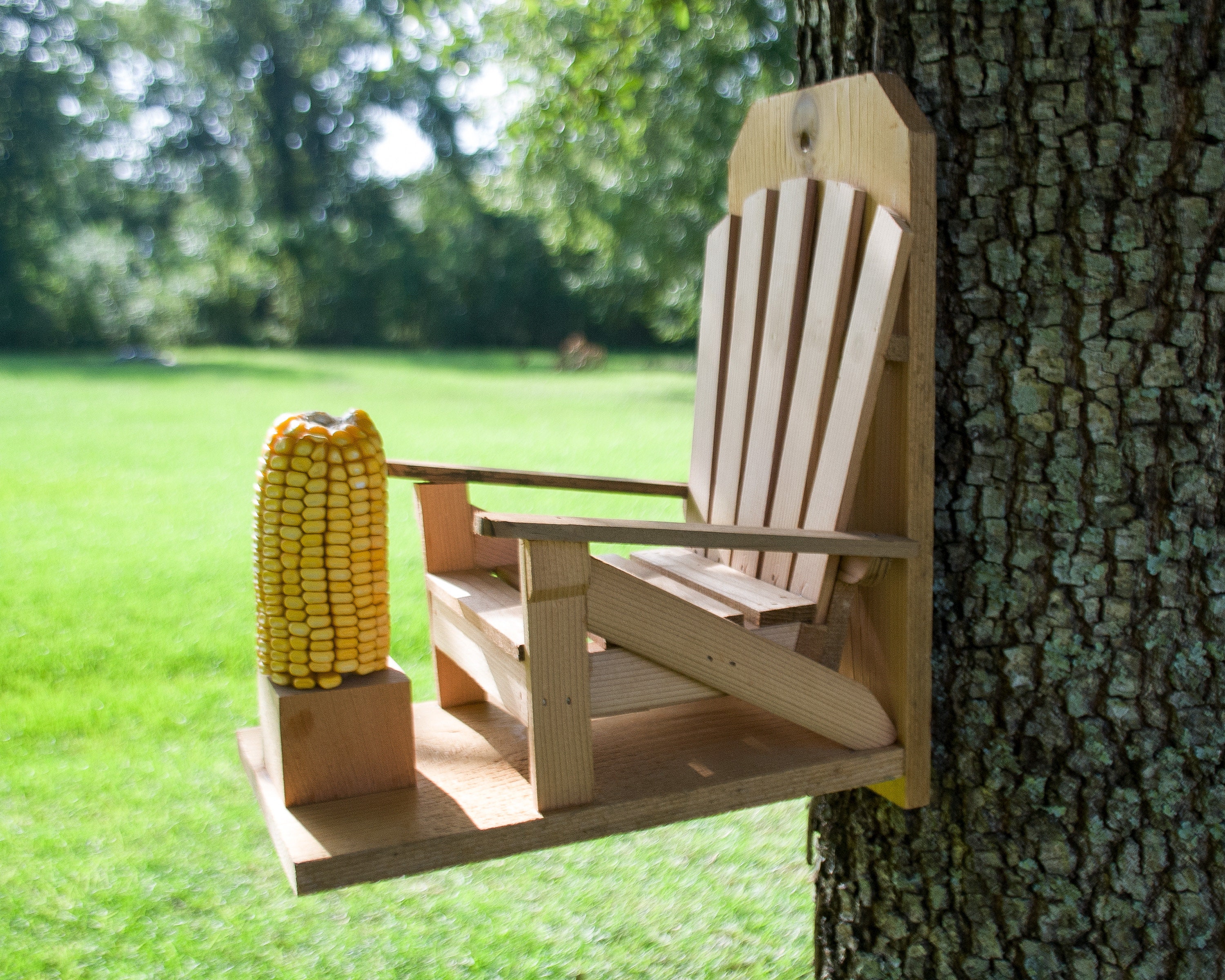 Squirrel Feeder Adirondack Chair Cedar/cypress Wood Etsy