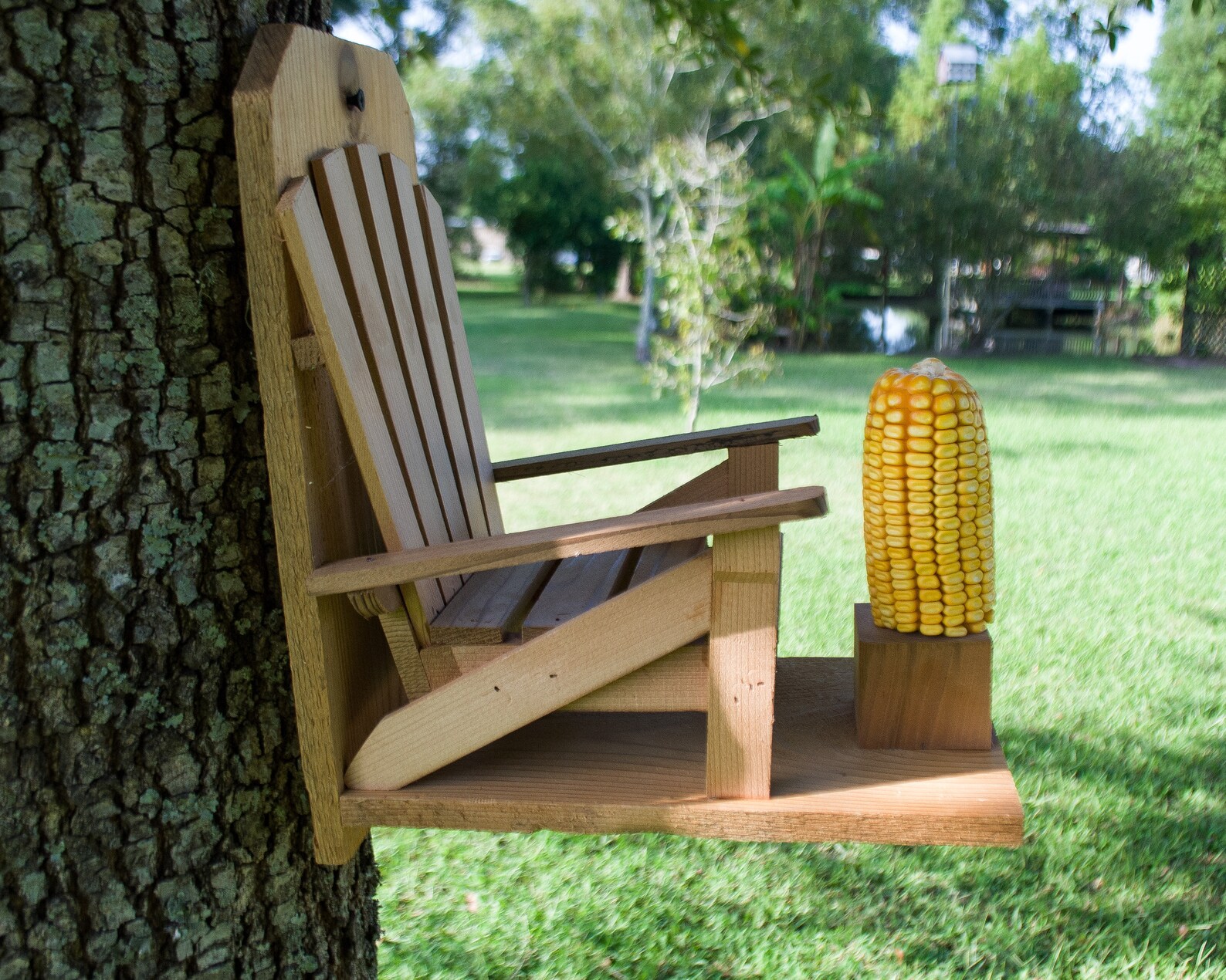 Squirrel Feeder Adirondack Chair Cedar/cypress Wood Etsy