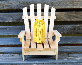 Cypress Adirondack Chair Squirrel Feeder: Unique Outdoor Garden Decor