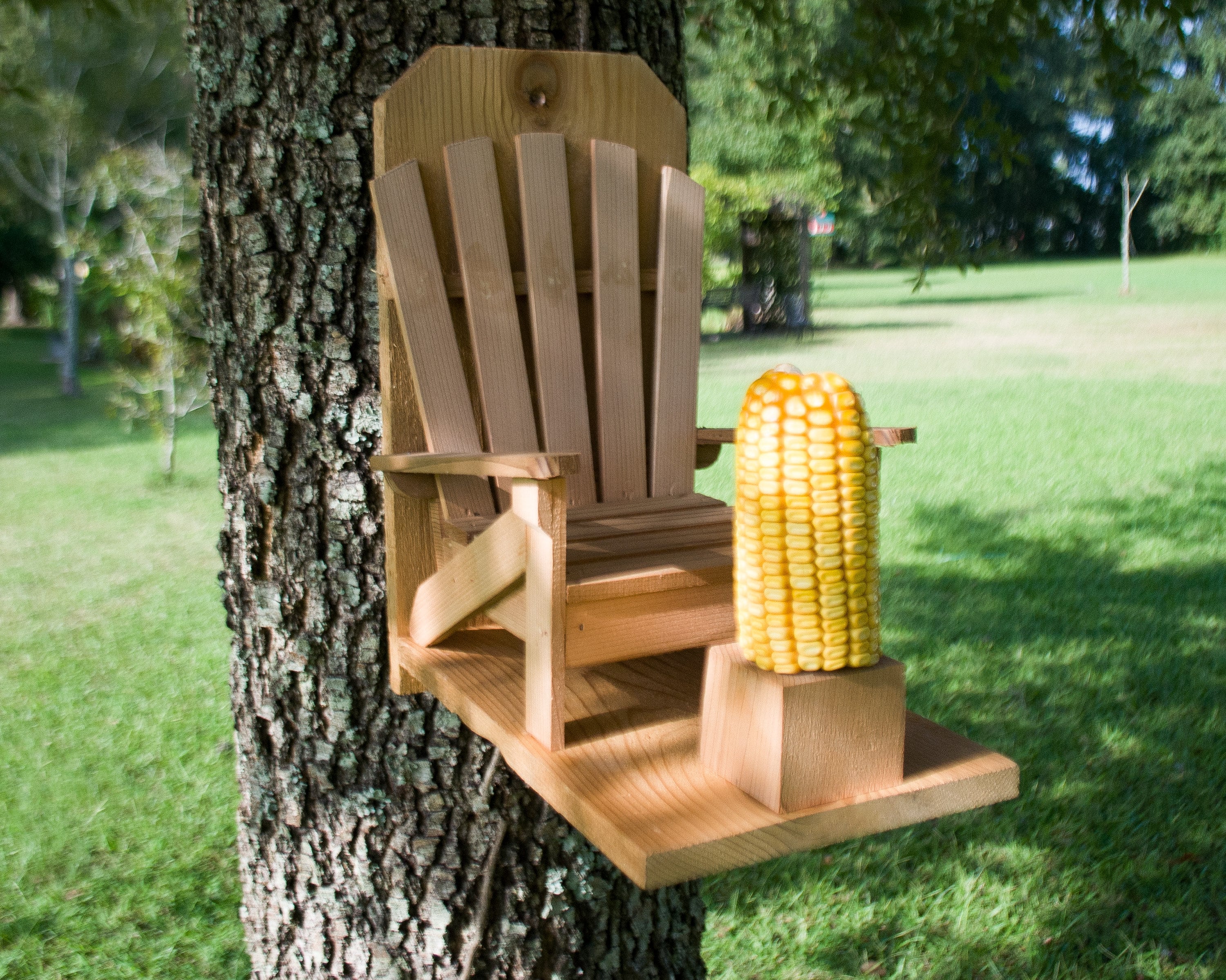 Squirrel Feeder Adirondack Chair Cedar/cypress Wood Etsy
